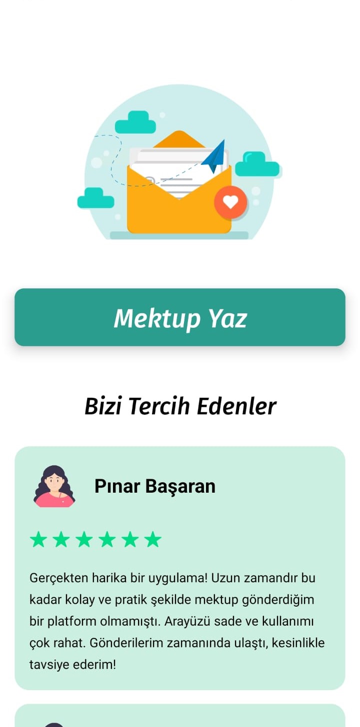 Mektup Cezaevine Uygulama Ekran Görüntüsü